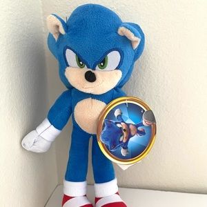 Sonic The Hedgehog 2 The Movie SONIC 9" Inch Soft Plush 2022  Toy New